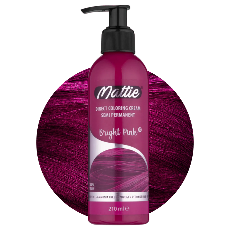 Mattie Bright Pink - Crème Colorante Direct Vegan Semi-Permanente 210ml