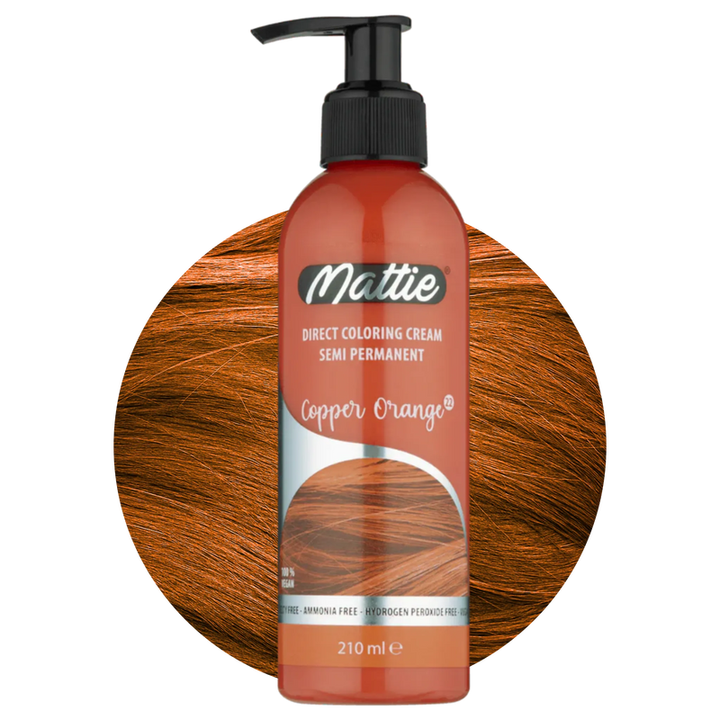 Mattie Copper Orange - Direct Vegan Coloring Cream Semi-Permanent 210ml