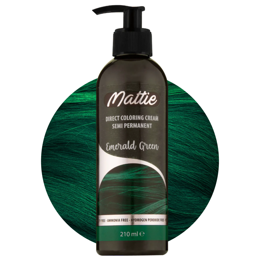 Mattie Emerald Green - Vegan Semi-permanente Direktziehende Coloration Haarfarbencreme 210 ml