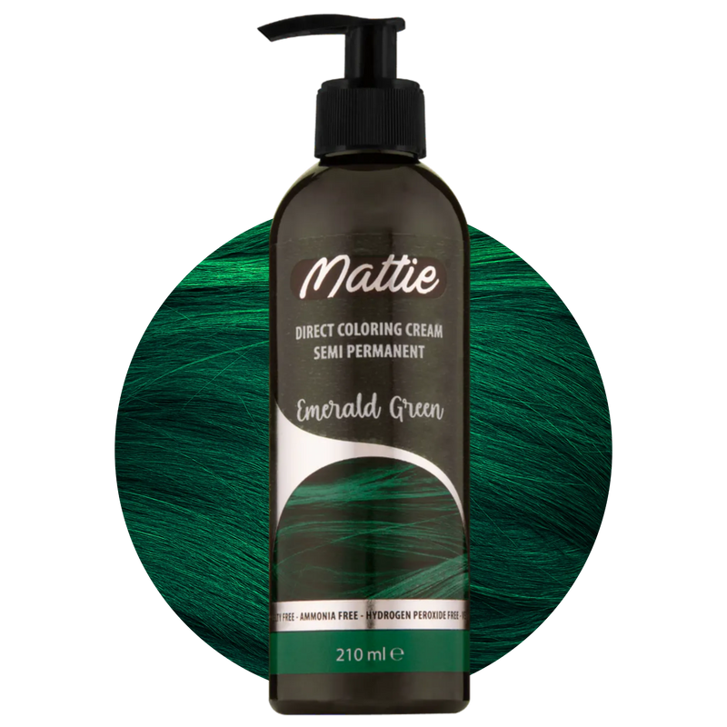 Mattie Emerald Green - Direct Vegan Coloring Cream Semi-Permanent 210ml