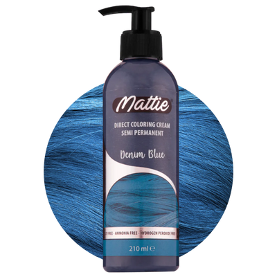 Mattie Denim Blue - Direct Vegan Coloring Cream Semi-Permanent 210ml