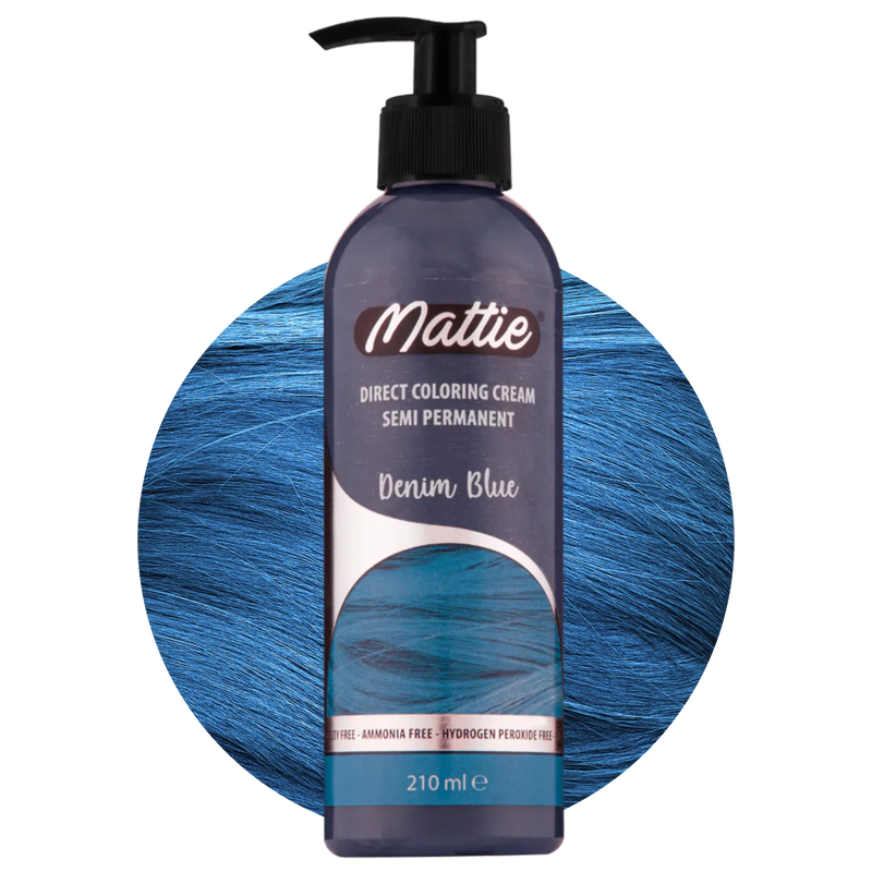 Mattie Denim Blue - Direct Vegan Coloring Cream Semi-Permanent 210ml