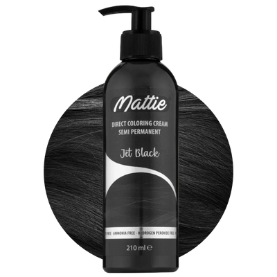 Mattie Jet black - Crème Colorante Direct Vegan Semi-Permanente 210ml