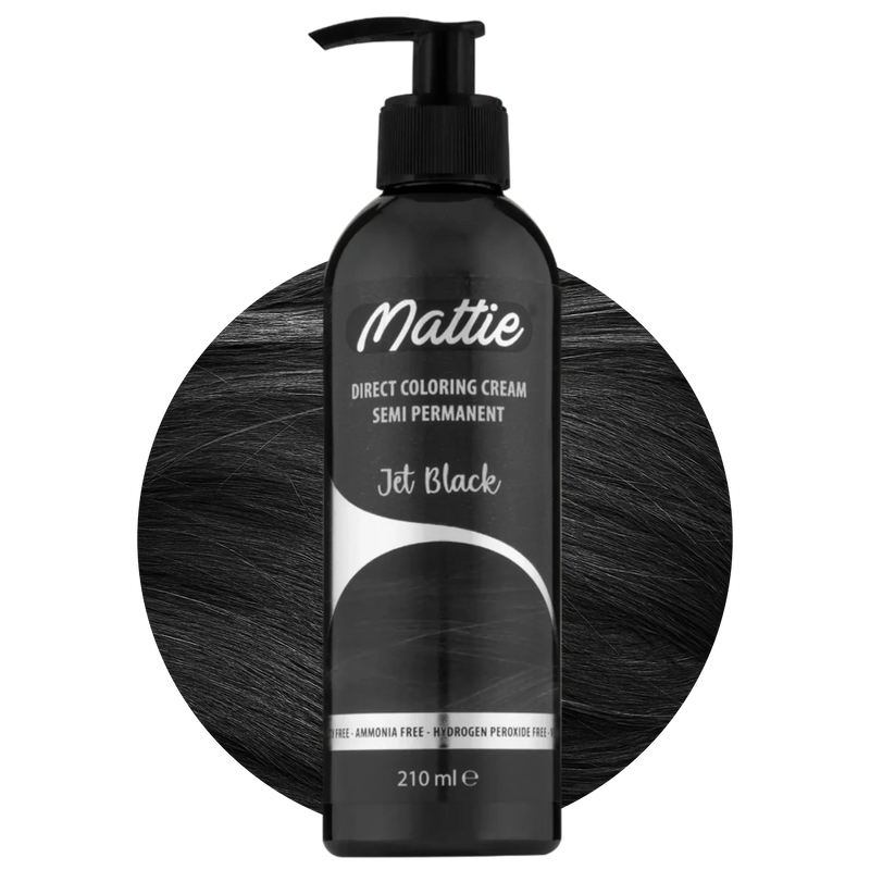 Mattie Jet black - Crème Colorante Direct Vegan Semi-Permanente 210ml
