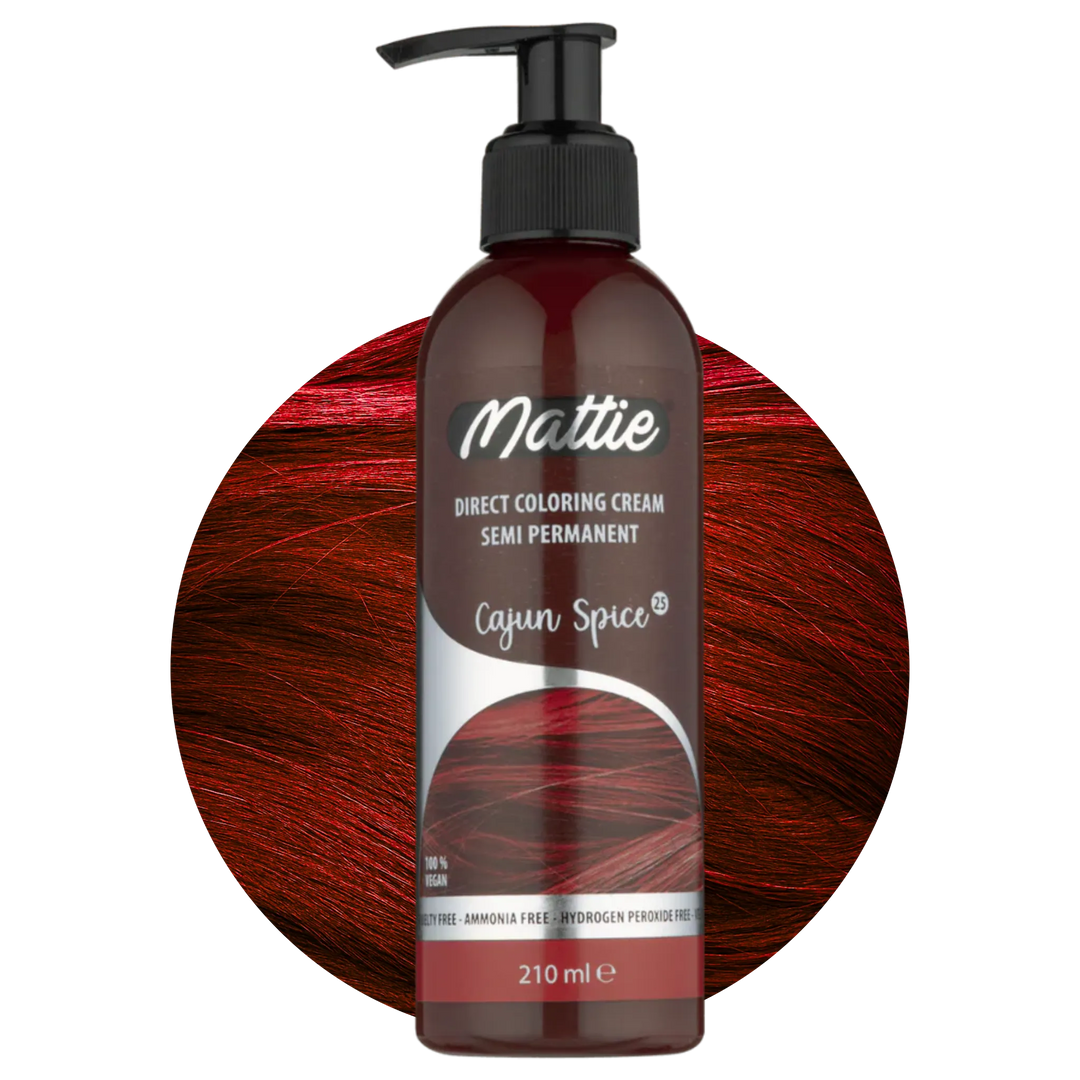 Mattie Cajun Spice - Vegan Semi-permanente Direktziehende Coloration Haarfarbencreme 210 ml