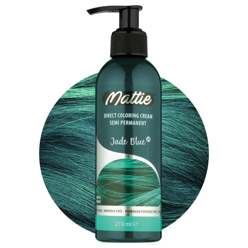 Mattie Jade Blue - Crème Colorante Direct Vegan Semi-Permanente 210ml