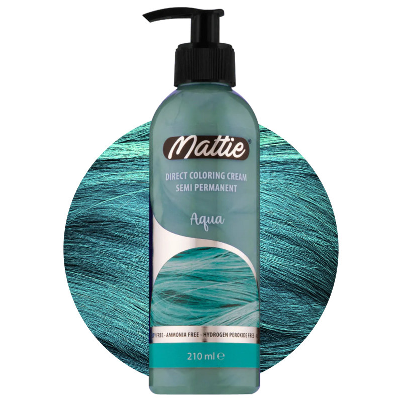 Mattie Aqua - Crème Colorante Direct Vegan Semi-Permanente 210ml