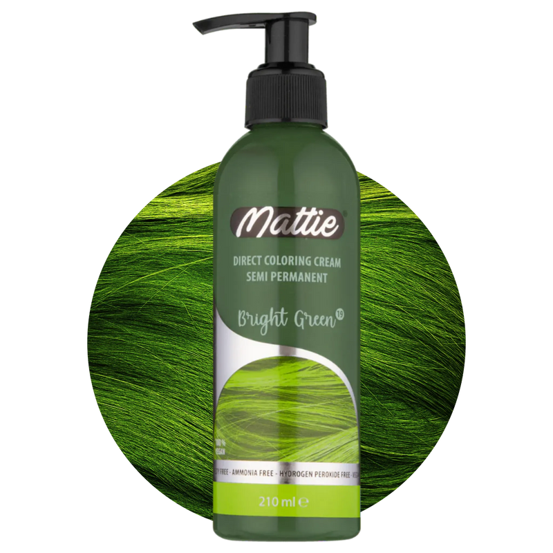 Mattie Bright Green - Crème Colorante Direct Vegan Semi-Permanente 210ml