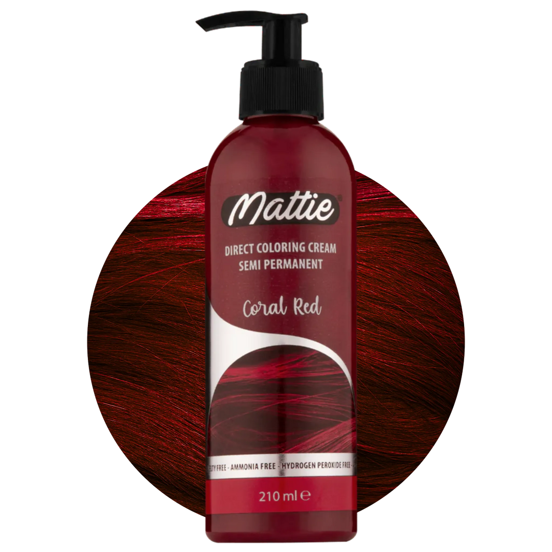 Mattie Coral Red - Vegan Semi-Permanent Direct Dye Hair Color Cream 210 ml