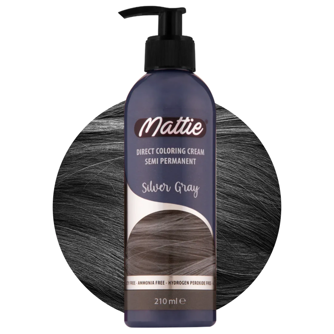 Mattie Silver Gray - Vegana Coloración Semipermanente Coloración Directa Crema De Coloración 210 ml