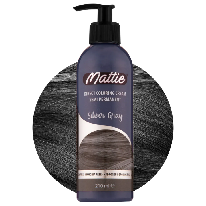 Mattie Silver Gray - Vegana Coloración Semipermanente Coloración Directa Crema De Coloración 210 ml