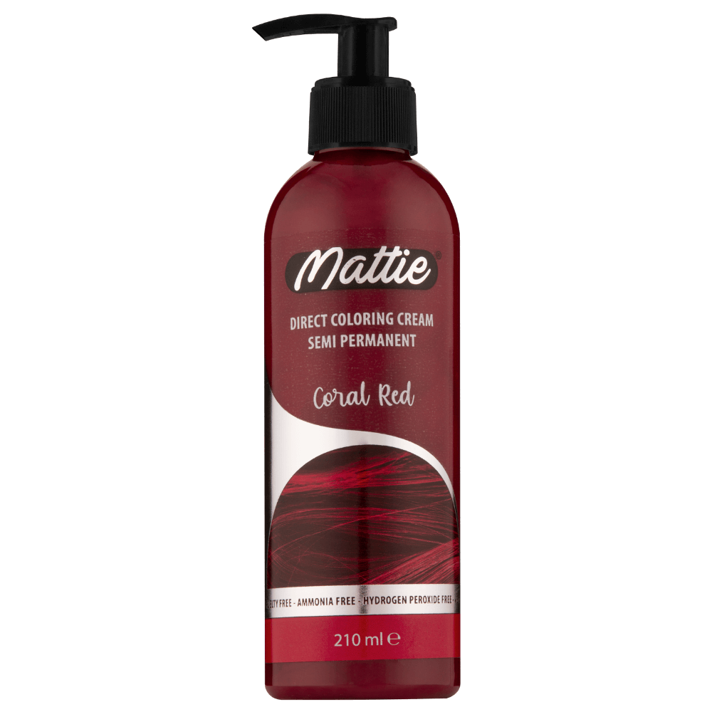 Mattie Coral Red - Vegan Semi-Permanent Direct Dye Hair Color Cream 210 ml