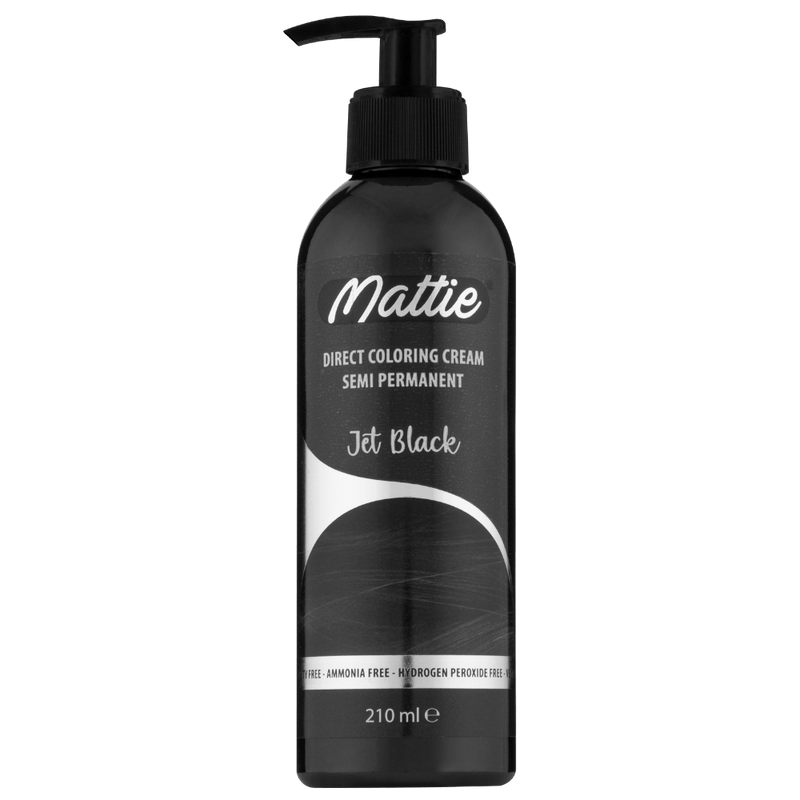 Mattie Jet black - Crème Colorante Direct Vegan Semi-Permanente 210ml