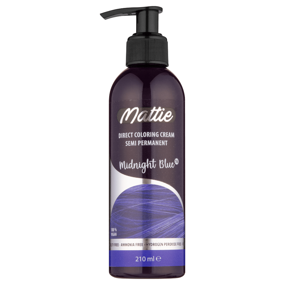 Mattie Midnight Blue - Végane Coloration Semi-Permanente Coloration Directe Crème 210 ml
