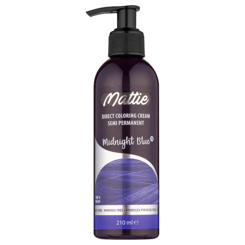 Mattie Midnight Blue - Direct Vegan Kleurcrème Semi-Permanent 210ml