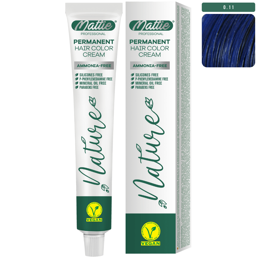 Mattie Professional Nature (0.11) Midnight Blue - Vegane Permanent Farbcreme 60ml