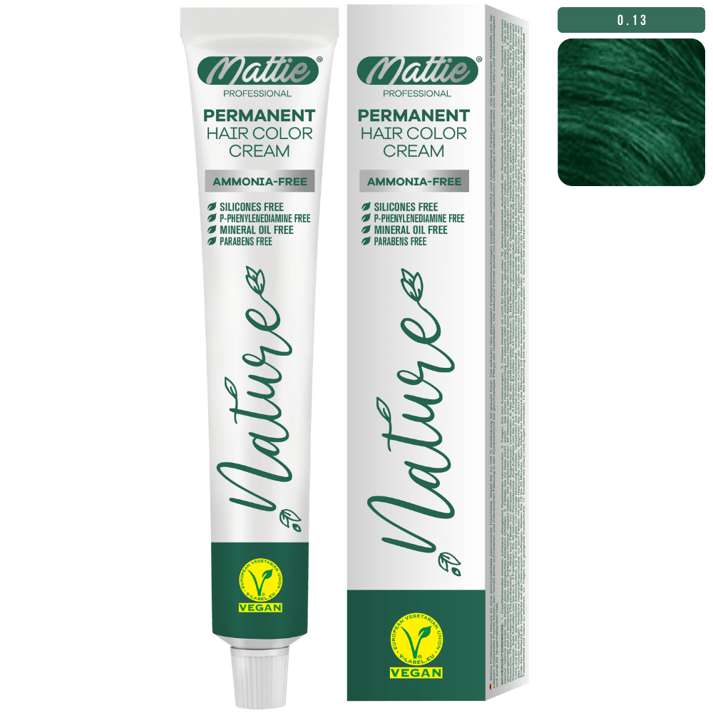 Mattie Professional Nature (0.13) Emerald Green - Crema Colorante Permanente Vegana 60ml