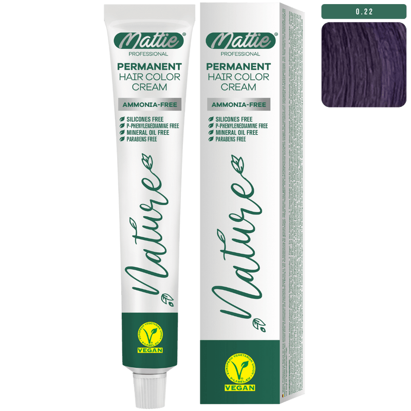 Mattie Professional Nature (0.22) Midnight Violet - Vegane Permanent Farbcreme 60ml