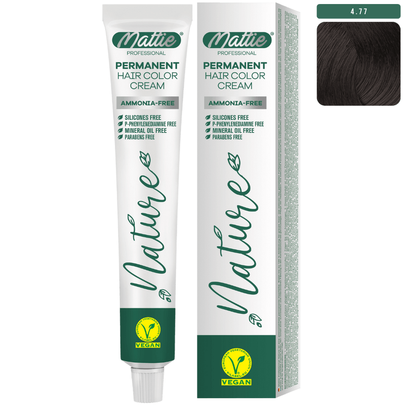 Mattie Professional Nature (4.77) Mocha - Vegan Permanent Color Cream 60ml