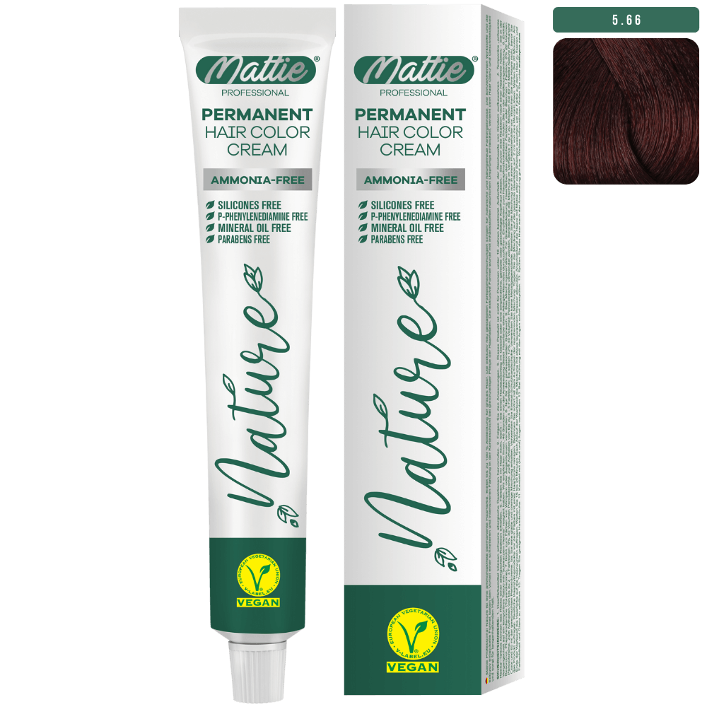 Mattie Professional Nature (5.66) Wine Red - Vegane Permanente Farbcreme 60ml