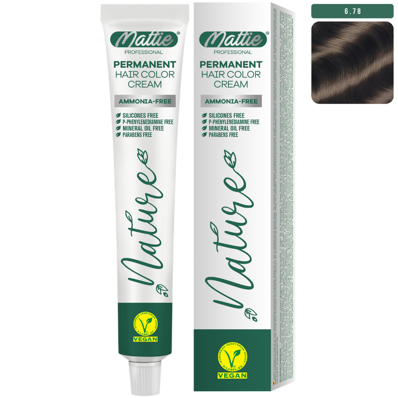 Mattie Professional Nature (6.78) Brunet Beige - Vegan Permanent Color Cream 60ml