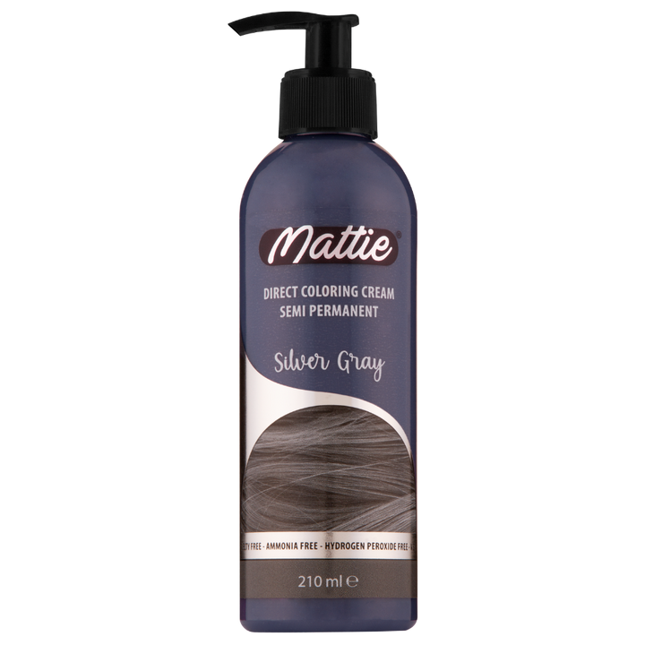 Mattie Silver Gray - Vegana Coloración Semipermanente Coloración Directa Crema De Coloración 210 ml